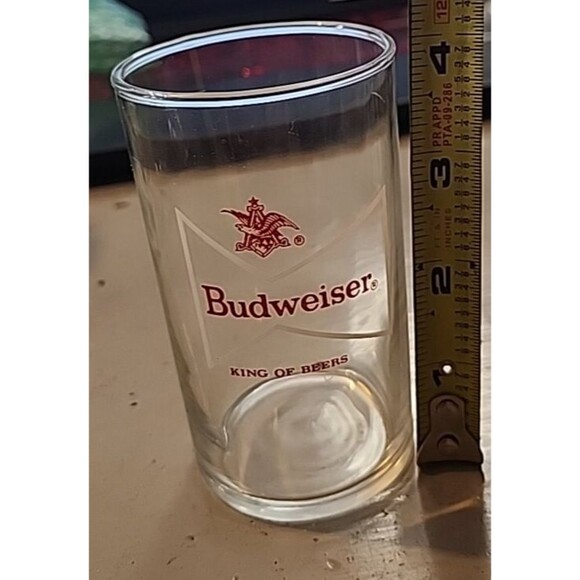 Budweiser King of Beers Glass – Red Logo 5" Anheuser-Busch Barware - Picture 7 of 7